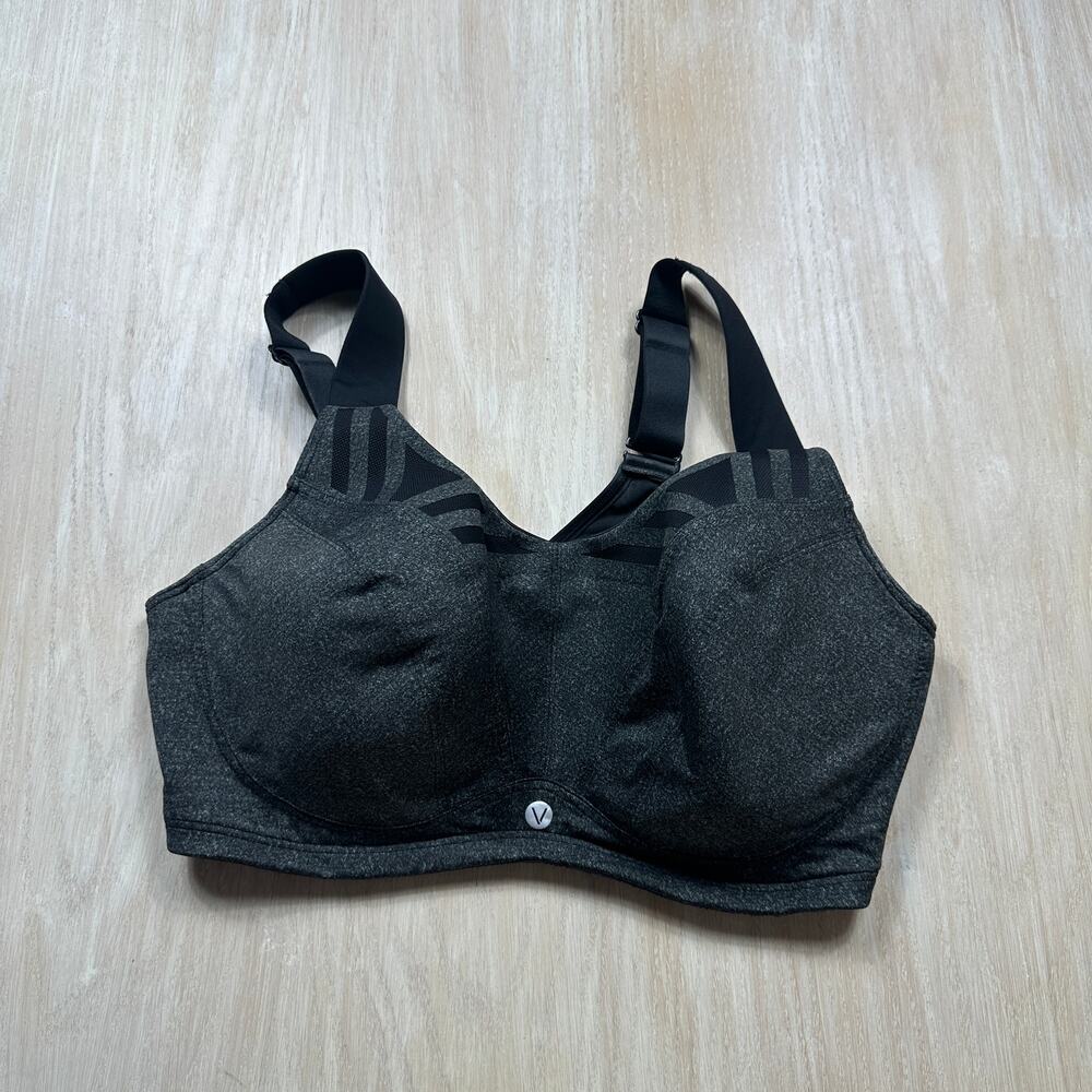 Lane Bryant LIVI Gray Max Support Wicking High Impact Underwire Sports Bra 42F